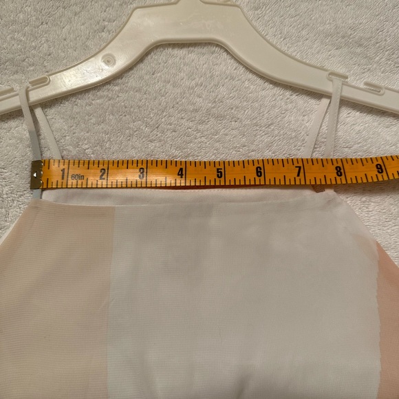 C est 1946 Sheer Lined Pastel Multi Color Long Gown Maxi Dress 55” - Picture 9 of 15